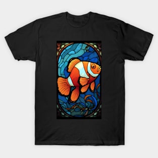 Stained Glass Style Clownfish T-Shirt